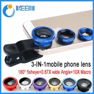 Universal Clip Lens 3 in 1 Fish Eye, Fish Eye Lens, Wide Angle and Macro Lens for All Samrt Phone
